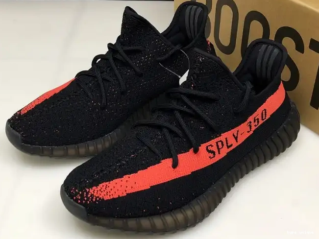 hype BY9612 Boost Yeezy 350 Adidas V2 Black Core Red 0325